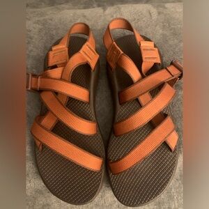 Chaco Orange and Brown Sandals
